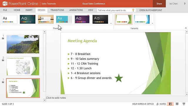 Truy cập vào PowerPoint Online 