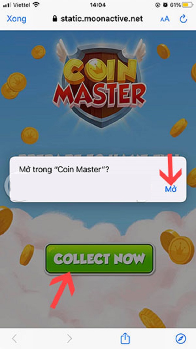 Bạn sẽ nhấn chọn Collect Now và chọn Mở 